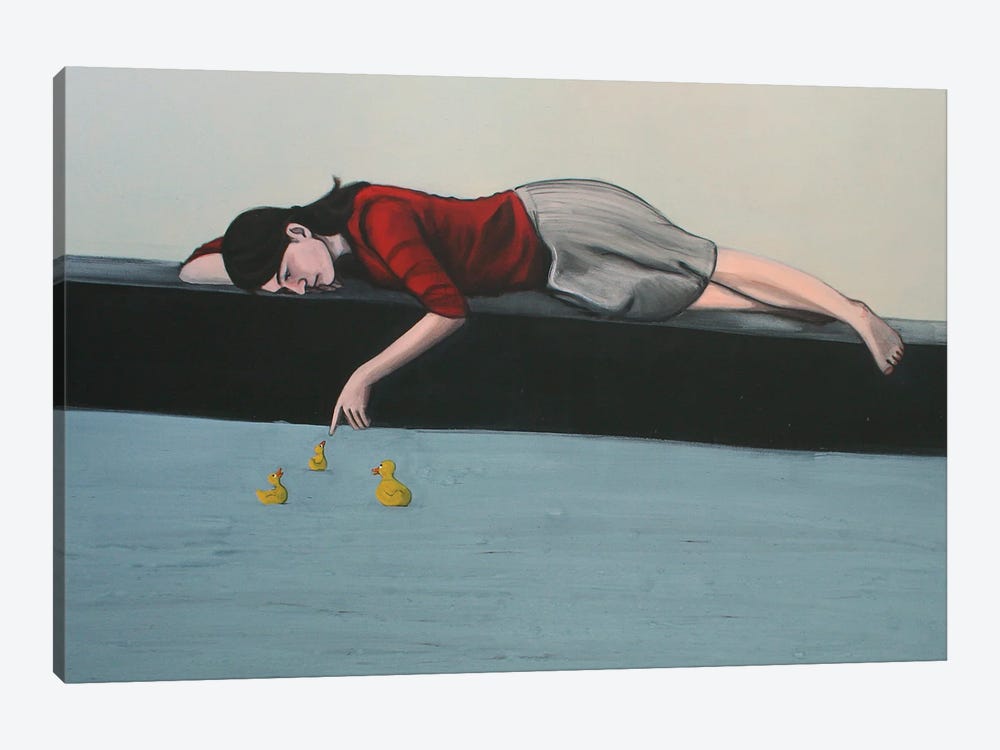 Mother Of Rubber Ducklings by Karoline Kroiss 1-piece Canvas Wall Art