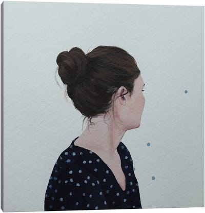 Blue Dots Canvas Art Print - Karoline Kroiss