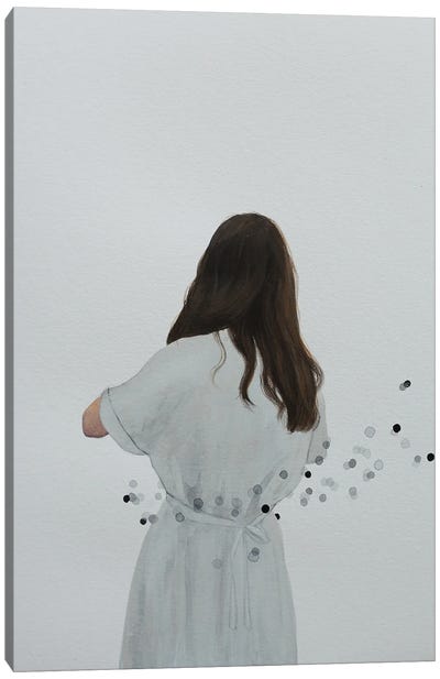 Grey Dots Canvas Art Print - Body Language