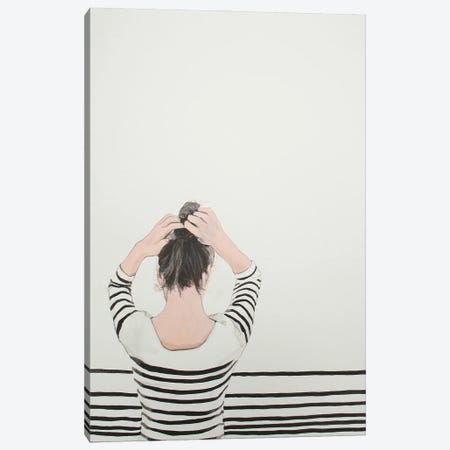 Striped Shirt Canvas Print #KKR42} by Karoline Kroiss Canvas Print