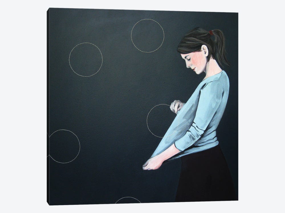 Drawing Circles by Karoline Kroiss 1-piece Canvas Wall Art