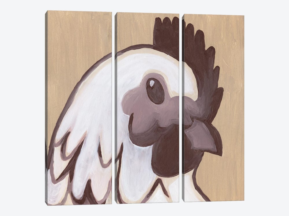 Paint Hen by Kathleen Bryan 3-piece Canvas Wall Art