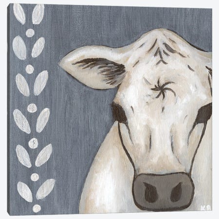 Paint Splotch Cow Canvas Print #KLB12} by Kathleen Bryan Canvas Print