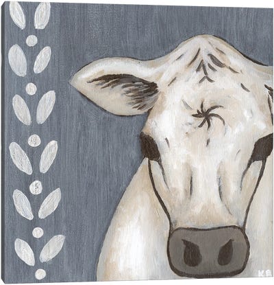 Paint Splotch Cow Canvas Art Print
