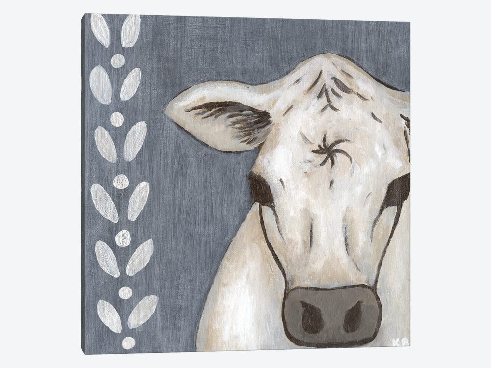 Paint Splotch Cow by Kathleen Bryan 1-piece Canvas Art Print