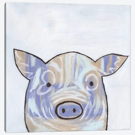 Paint Splotch Pig Canvas Print #KLB13} by Kathleen Bryan Canvas Print