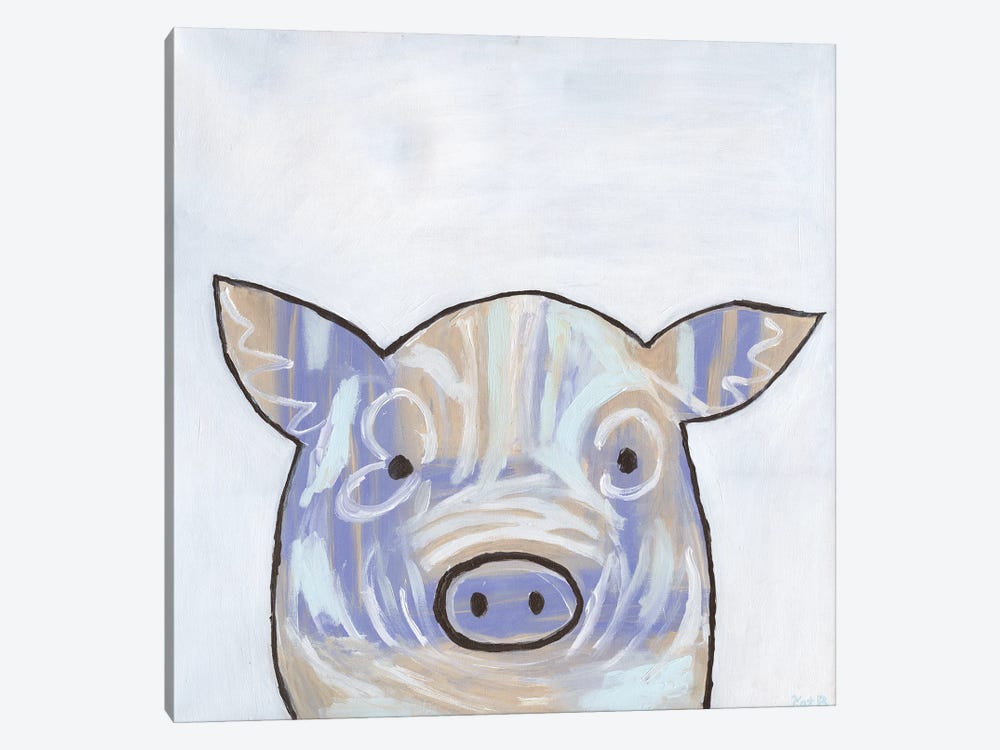 Paint Splotch Pig by Kathleen Bryan 1-piece Canvas Artwork