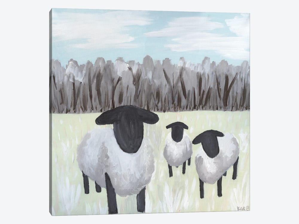 Paint Splotch Sheep by Kathleen Bryan 1-piece Art Print