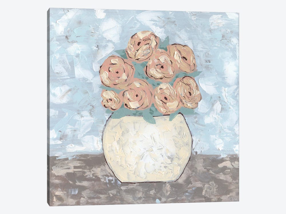 Sketchy Floral Vase by Kathleen Bryan 1-piece Canvas Wall Art