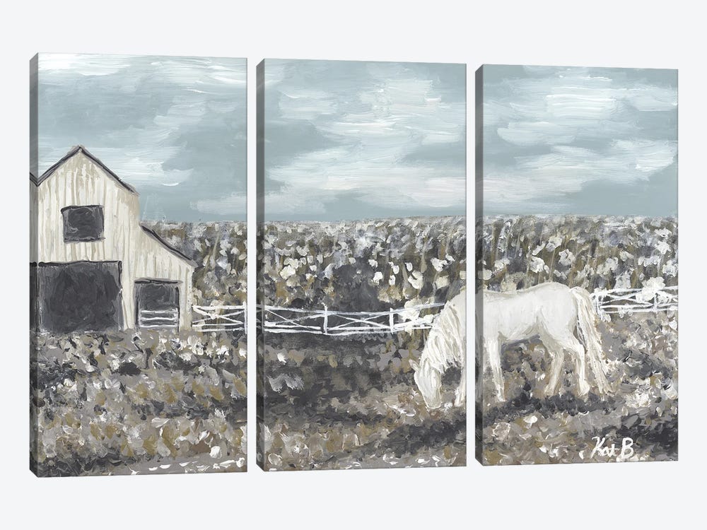 Black Creek Stable by Kathleen Bryan 3-piece Canvas Wall Art
