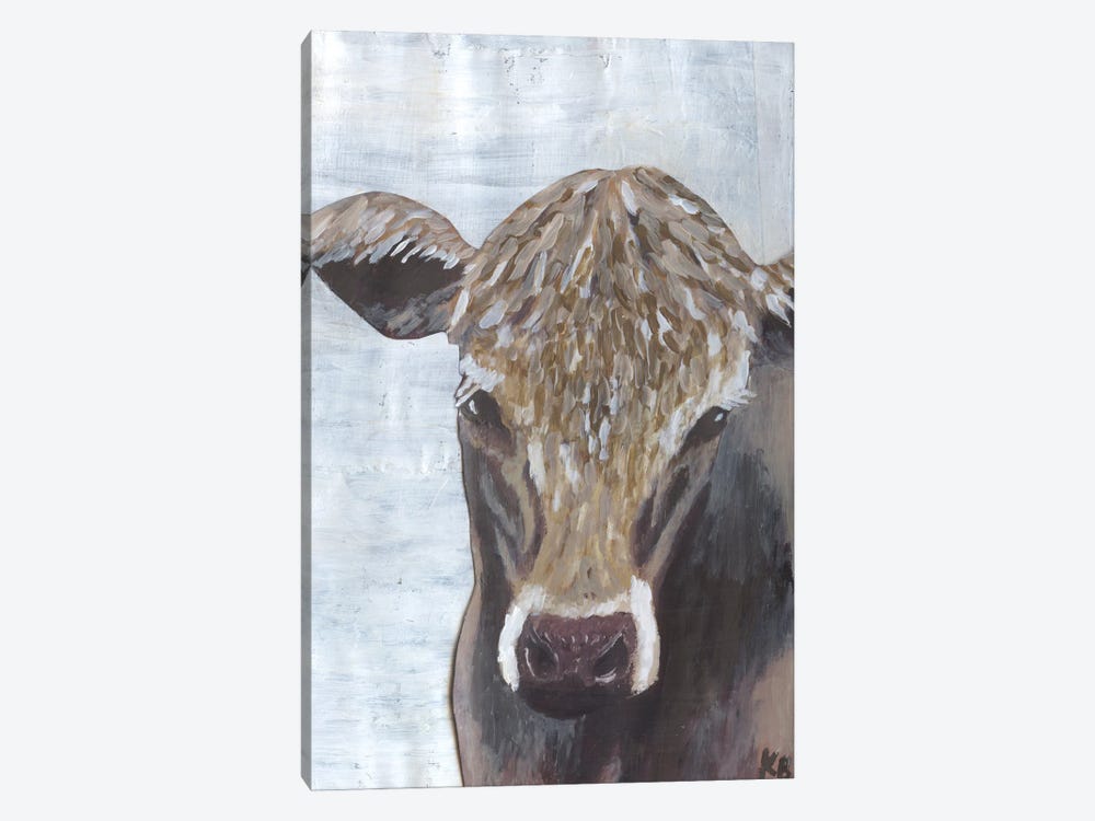 Brown Cow by Kathleen Bryan 1-piece Art Print
