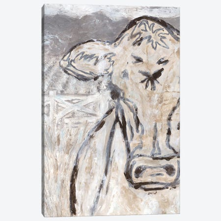Farm Sketch Cow Canvas Print #KLB5} by Kathleen Bryan Canvas Art Print