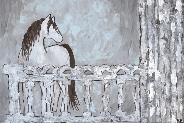 Kathleen Bryan: Farm Sketch Horse Stable by Kathleen Bryan