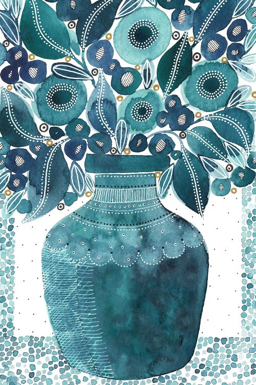 Blue Flower Vase