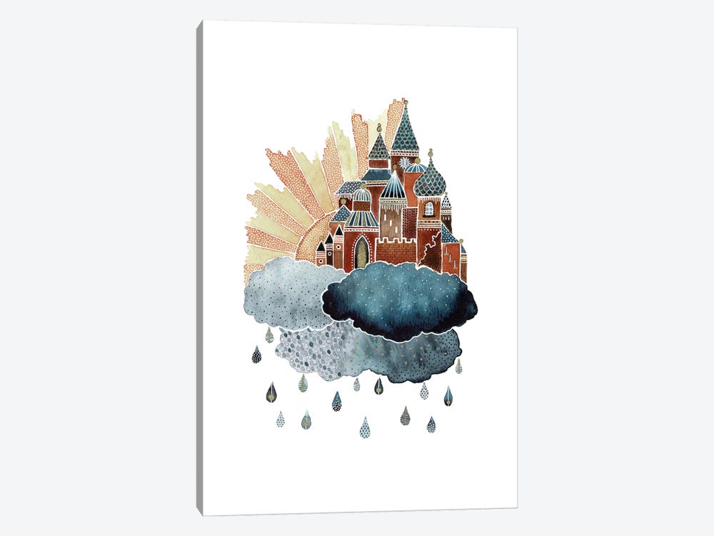 City In The Clouds by Kate Rebecca Leach 1-piece Canvas Art Print