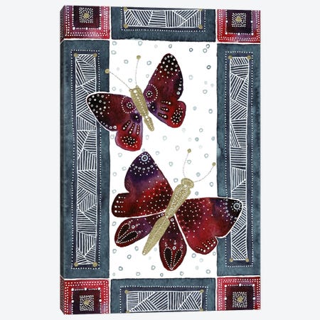 Deco Butterflies Canvas Print #KLC22} by Kate Rebecca Leach Canvas Art Print