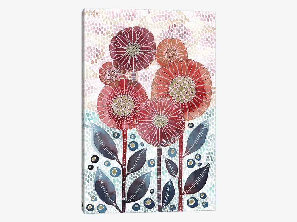 Flower Field by Kate Rebecca Leach 1-piece Canvas Art