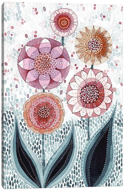 Flower Posey Canvas Art Print - Kate Rebecca Leach