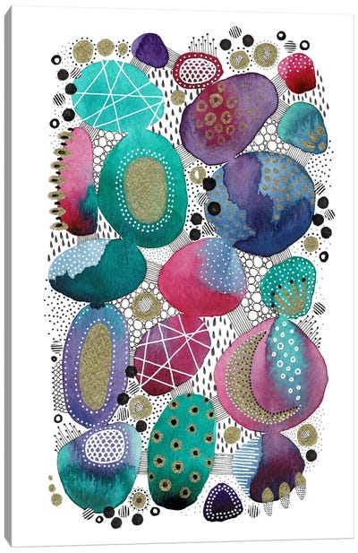 Jewel Abstract I Canvas Art Print - Jewel Tone Abstracts