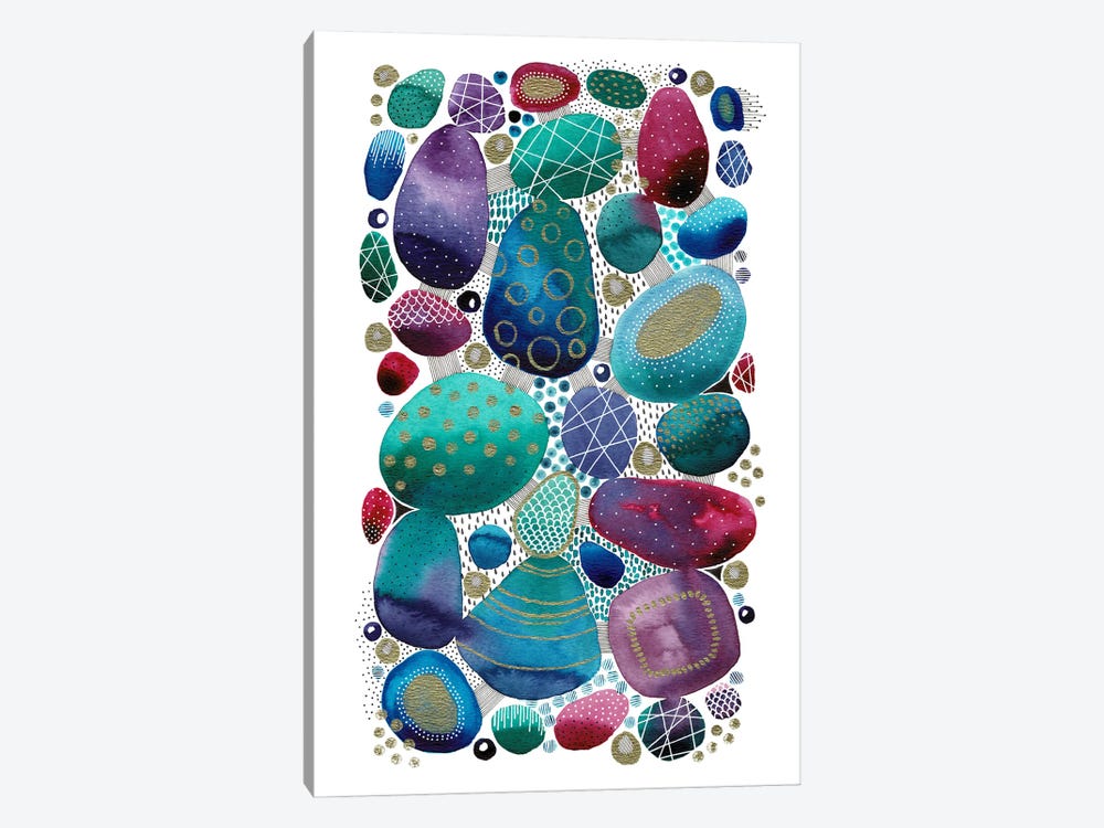 Jewel Abstract II by Kate Rebecca Leach 1-piece Canvas Art Print