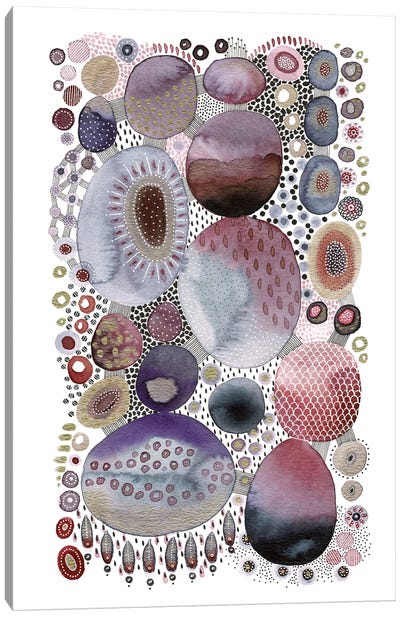 Purple Abstract Canvas Art Print - Kate Rebecca Leach