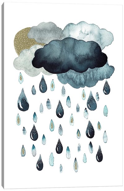Rainclouds Canvas Art Print - Kate Rebecca Leach