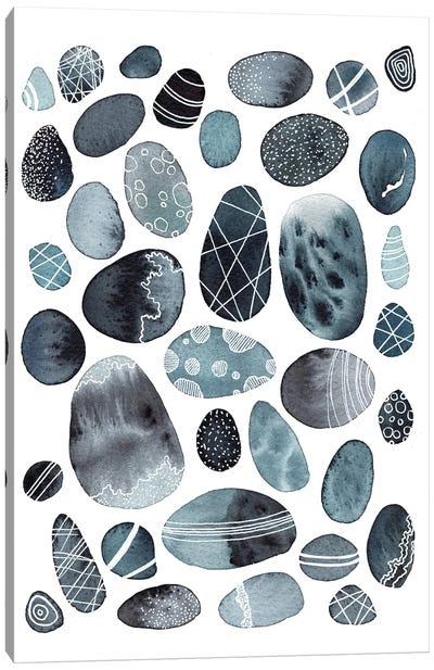 Sea Pebbles Canvas Art Print - Ocean Treasures