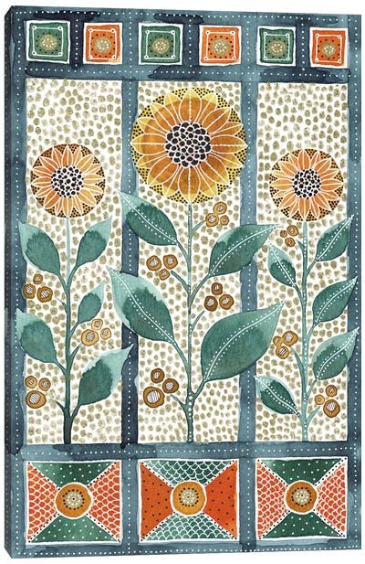 Summer Sunflowers Canvas Art Print - Kate Rebecca Leach