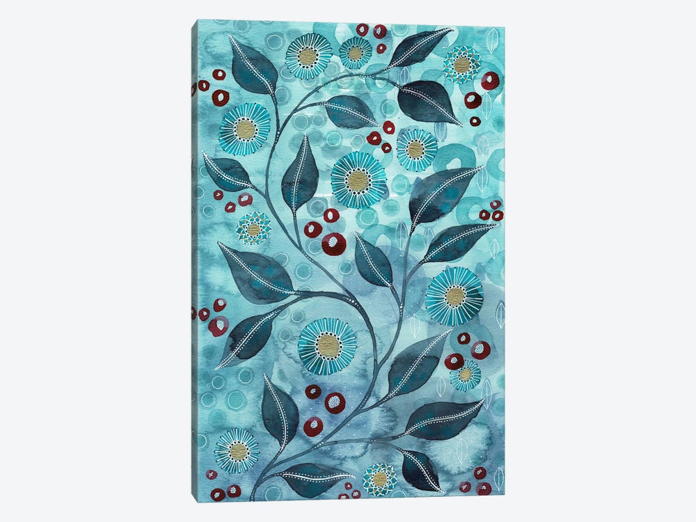 Underwater Floral by Kate Rebecca Leach 1-piece Canvas Wall Art