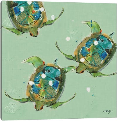 Sea Turtles Canvas Art Print - Kellie Day