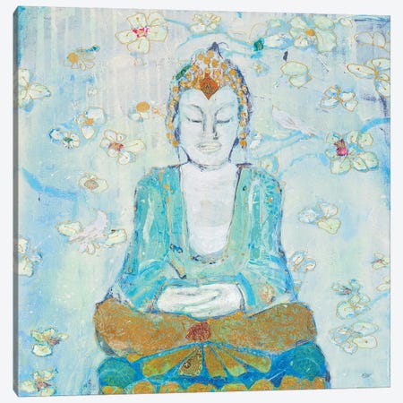 Buddha Square Canvas Print #KLD2} by Kellie Day Canvas Artwork
