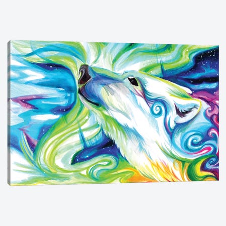 Polar Bear Canvas Print #KLI100} by Katy Lipscomb Canvas Wall Art