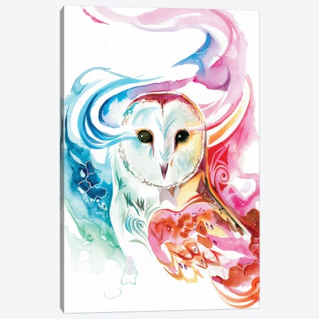 Rainbow Owl Canvas Print #KLI107} by Katy Lipscomb Canvas Art Print