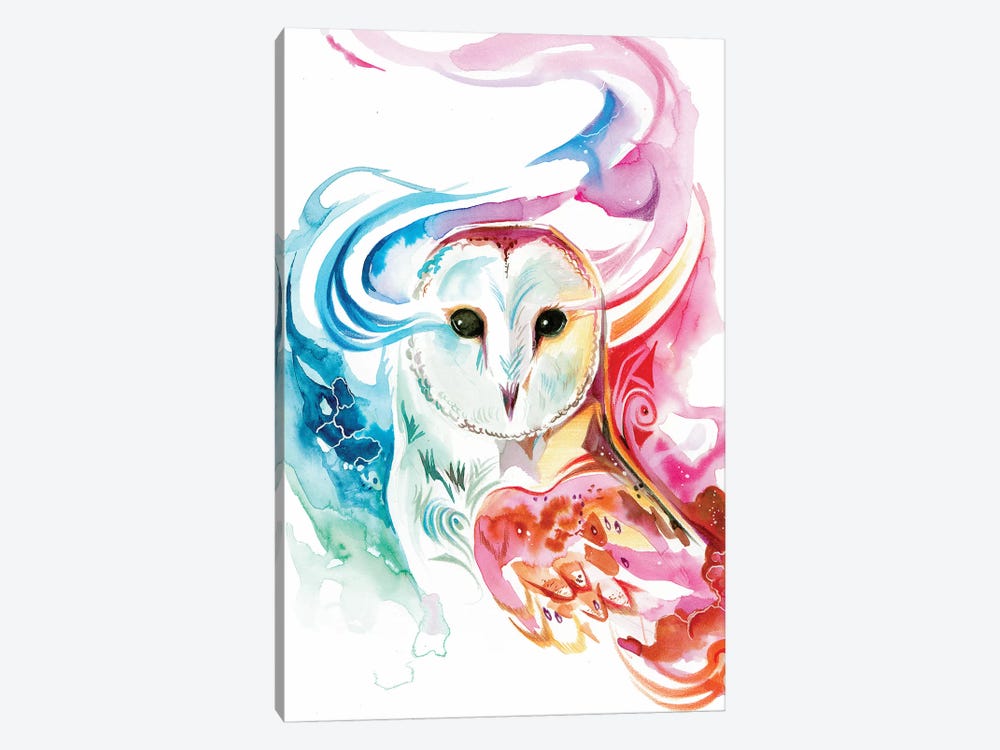 Rainbow Owl by Katy Lipscomb 1-piece Art Print