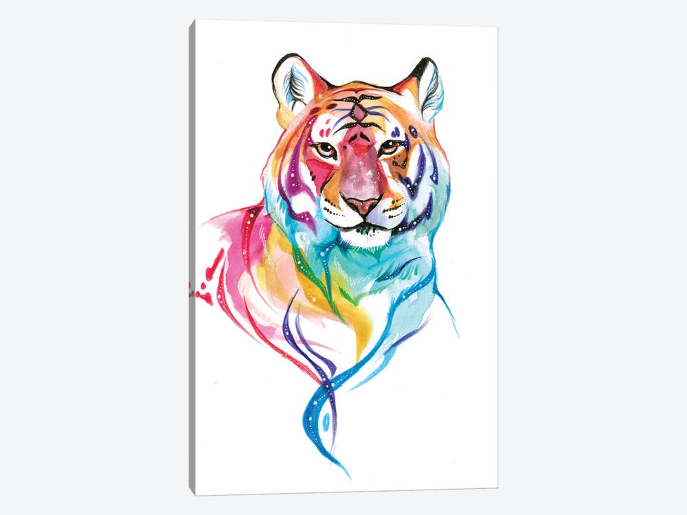 Rainbow Tiger I by Katy Lipscomb 1-piece Canvas Print