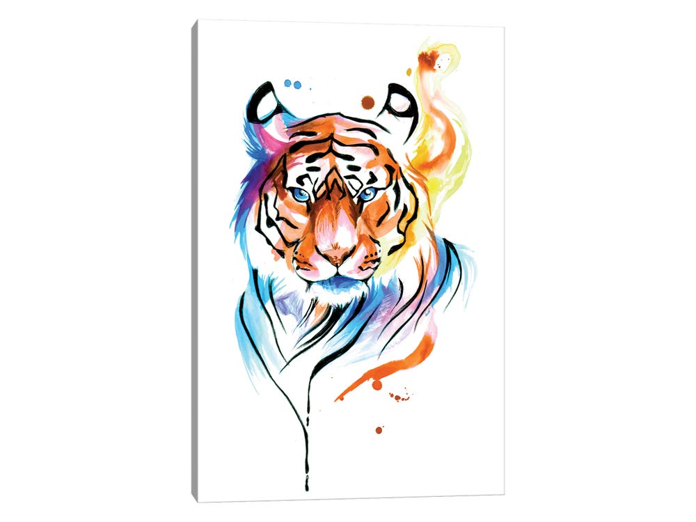 8 X 10 Flat Handmade Tiger Sublimation Canvas