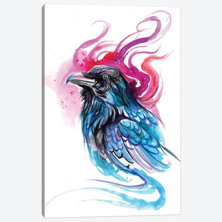 Raven I Canvas Print #KLI113} by Katy Lipscomb Art Print