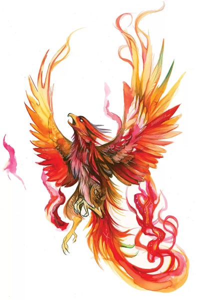 Kids Fantasy Art: Rise of The Phoenix by Katy Lipscomb