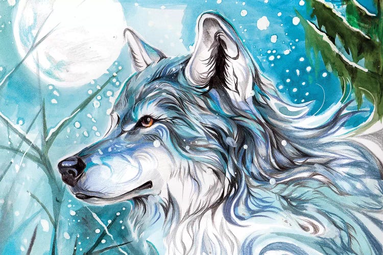 Blue Winter Wolf