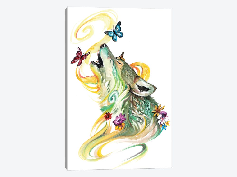Season Wolf - Spring by Katy Lipscomb 1-piece Canvas Art Print