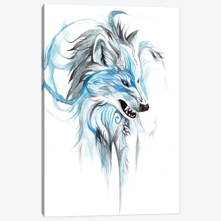 Season Wolf - Winter Canvas Print #KLI127} by Katy Lipscomb Canvas Print