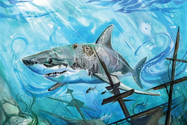 Kids Ocean Life Art: Shark by Katy Lipscomb