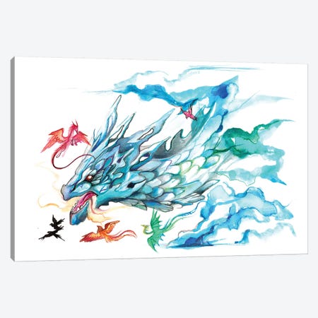 Sky Dragon Canvas Print #KLI130} by Katy Lipscomb Art Print