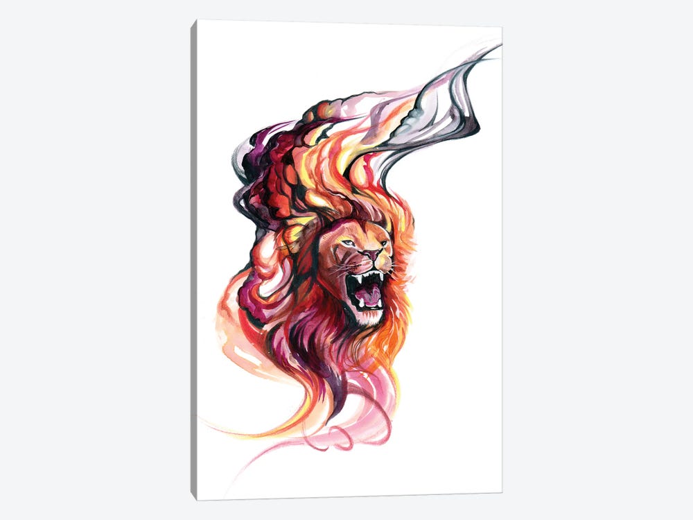Smokey Lion by Katy Lipscomb 1-piece Art Print