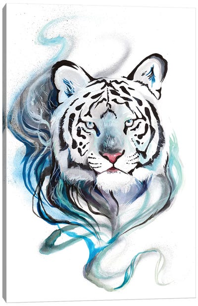 Smokey Tiger Canvas Art Print - Katy Lipscomb