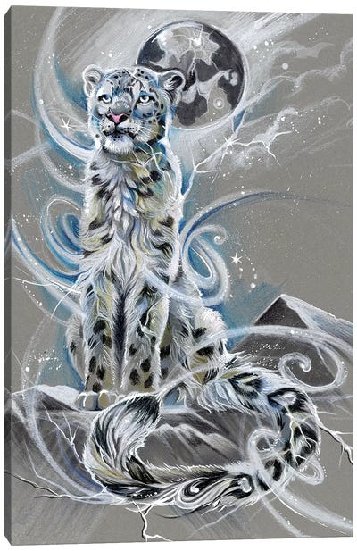 Snow Leopard Canvas Art Print - Katy Lipscomb