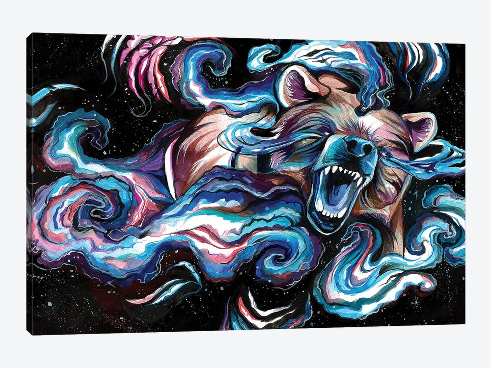 Space Bear by Katy Lipscomb 1-piece Canvas Print