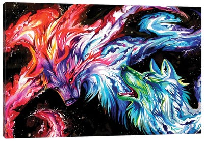 Space Wolves Canvas Art Print - Katy Lipscomb