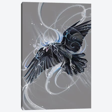 Spirit Raven Canvas Print #KLI141} by Katy Lipscomb Canvas Art