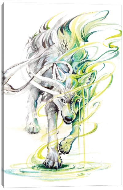 Spirit Wolf Canvas Art Print - Katy Lipscomb